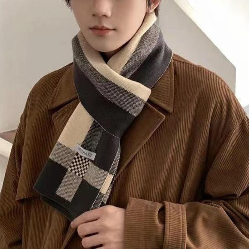Wool Scarf Men - Syal tetap hangat pria, syal selendang