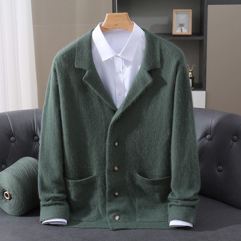 Kardigan Wol Mink Baru Pria, M - Wool Coat Peacoat ulasan dan harga