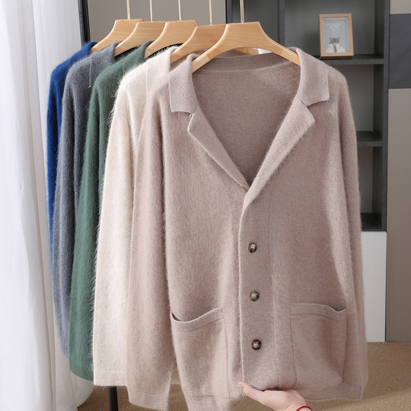 Kardigan Wol Mink Baru Pria, M - Wool Coat Peacoat ulasan dan harga