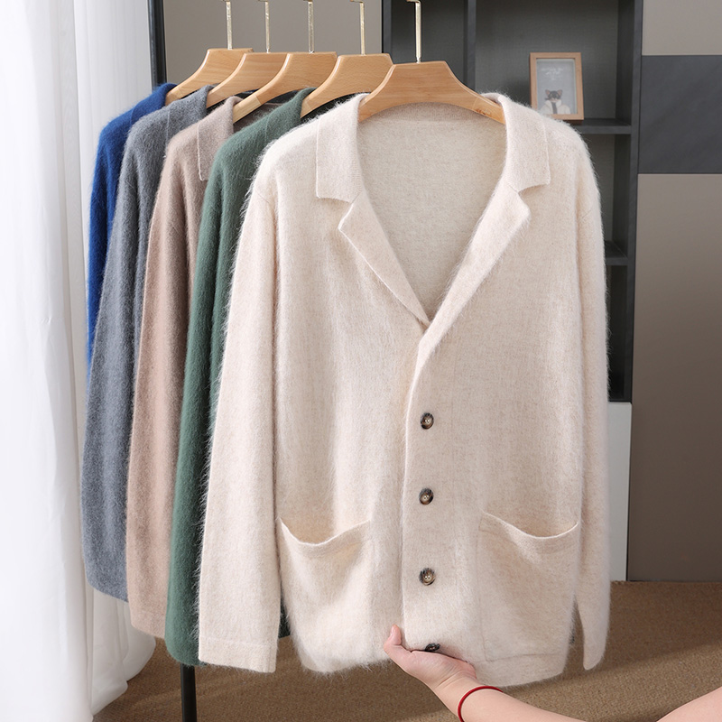 Kardigan Wol Mink Baru Pria, M - Wool Coat Peacoat ulasan dan harga