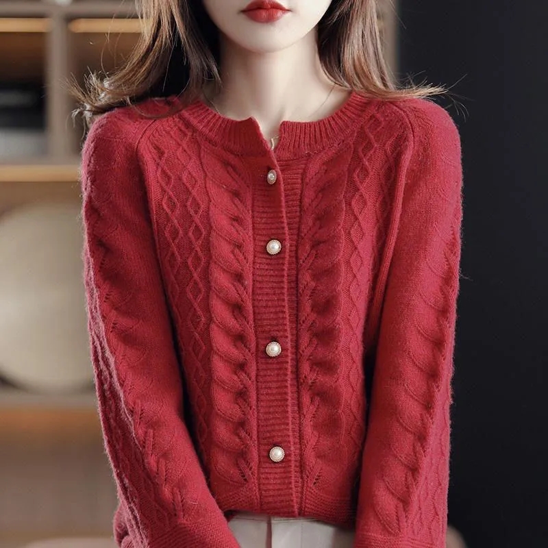 Jaket Kardigan Rajut Vintage W - Wool Coat Peacoat ulasan dan harga