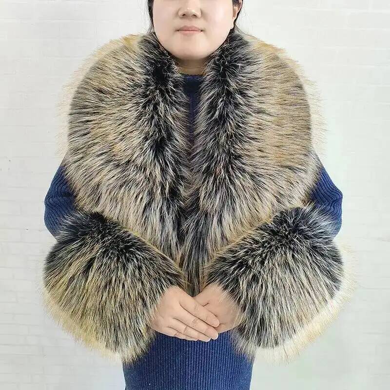 Selendang Bulu Imitasi Rubah B - Shawl Wrap Winter ulasan dan harga