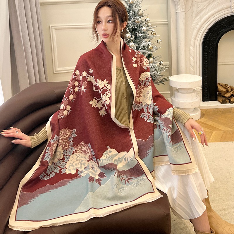 Syal Selendang Kasmir Hangat B - Cashmere Pashmina Wrap ulasan dan harga