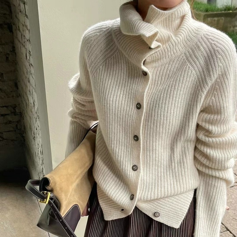 Turtleneck kardigan wanita 100 - Wool Coat Peacoat ulasan dan harga